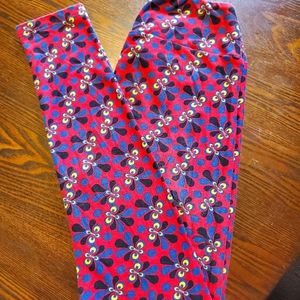 Lularoe OS Peacock Leggings